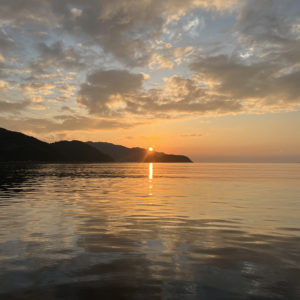 五島に沈む夕陽